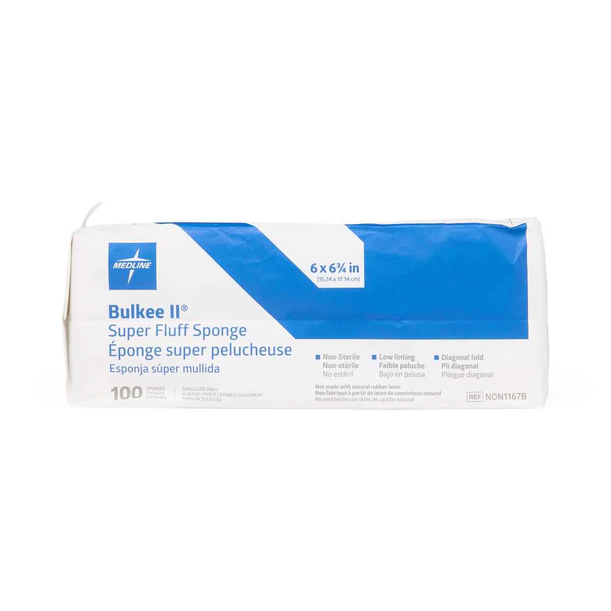 Medline Nonsterile Bulkee II Extra Absorbent Super Fluff Sponge