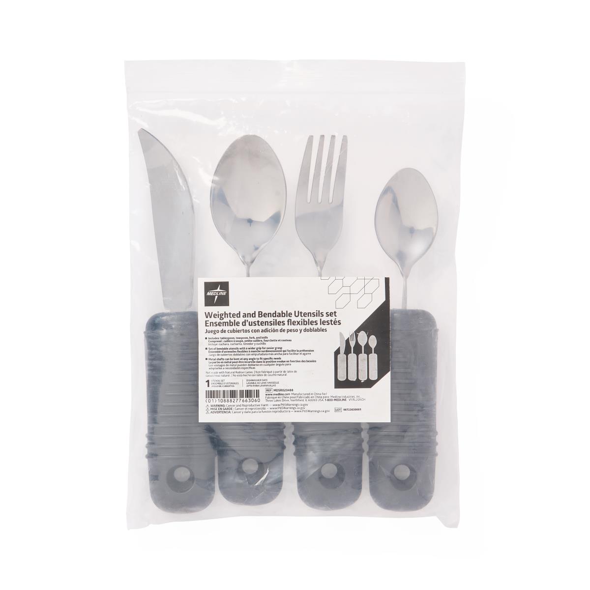 Medline Great Grip Weighted and Bendable Utensils