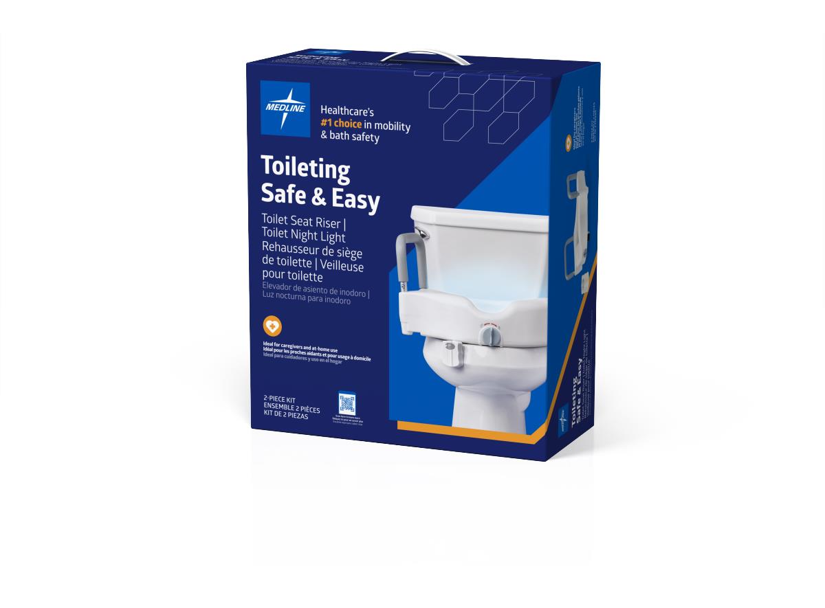 Medline Toileting Safe and Easy Kit for Caregivers with Seat Riser