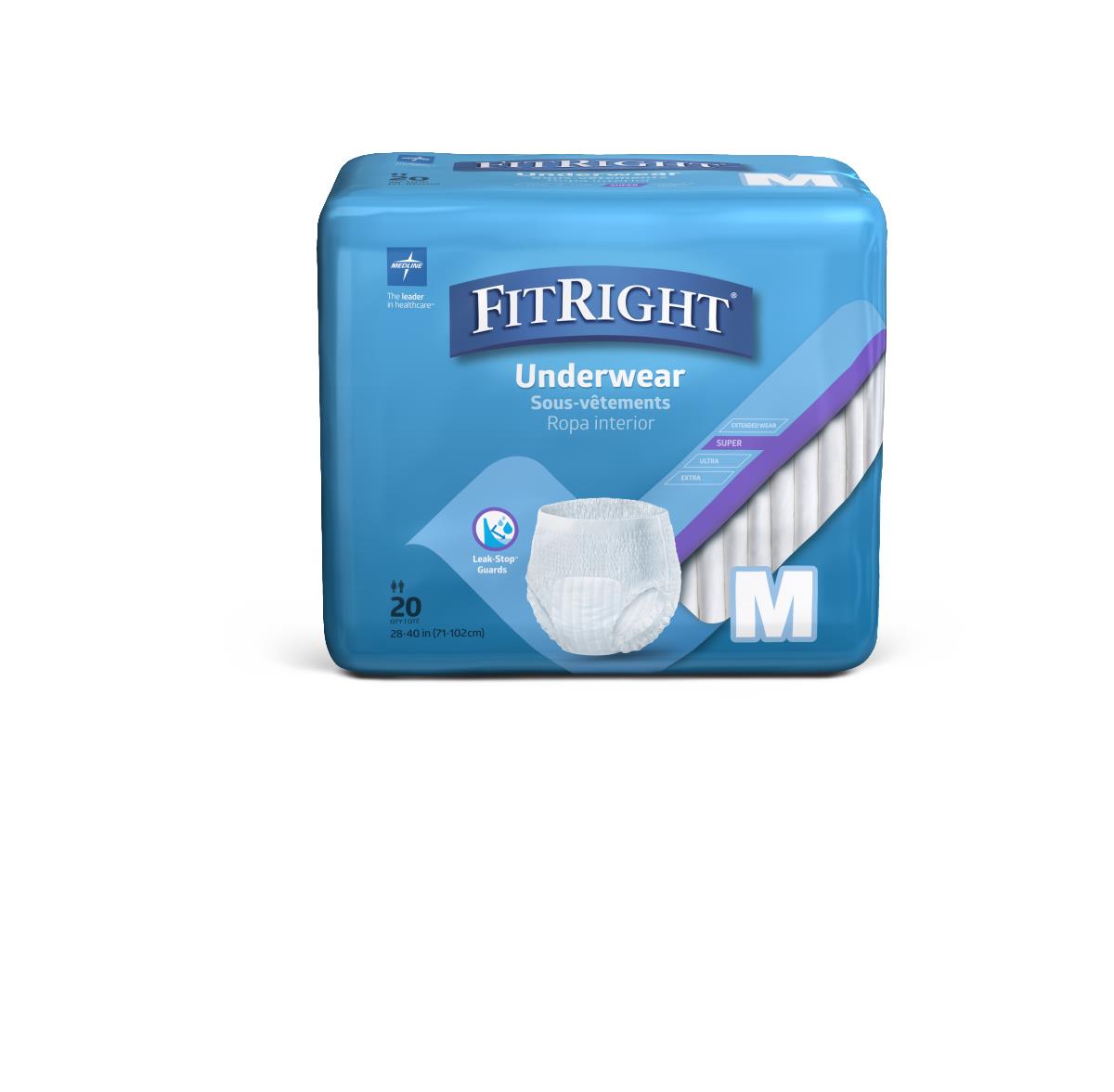 Primary image of Fitright Super Adult Incontinence Underwear, showing the product's design.