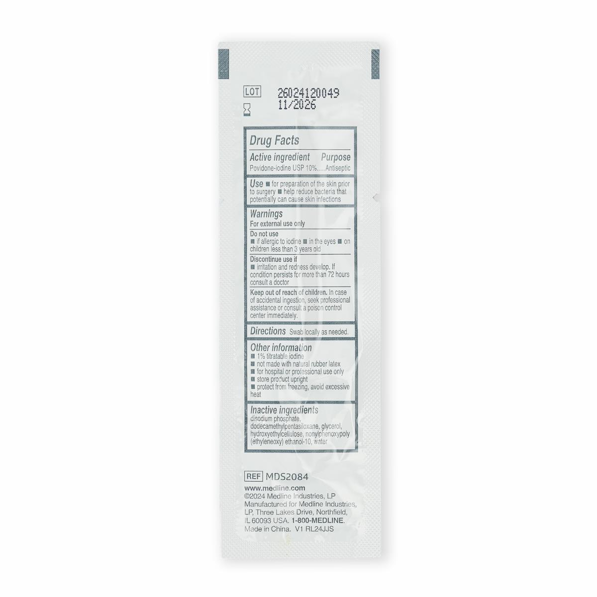 Medline Antiseptic Povidone-Iodine Swabs