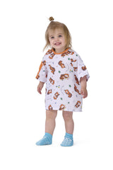 Medline Tired Tiger Snap-Closure Pediatric IV Gowns