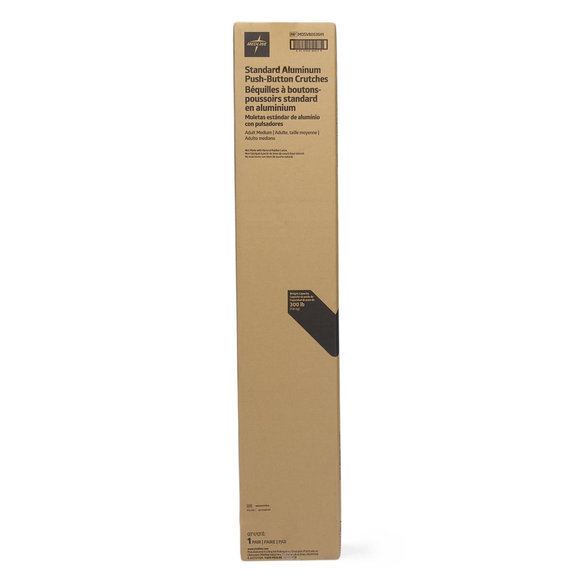 Medline Standard Aluminum Push-Button Crutches