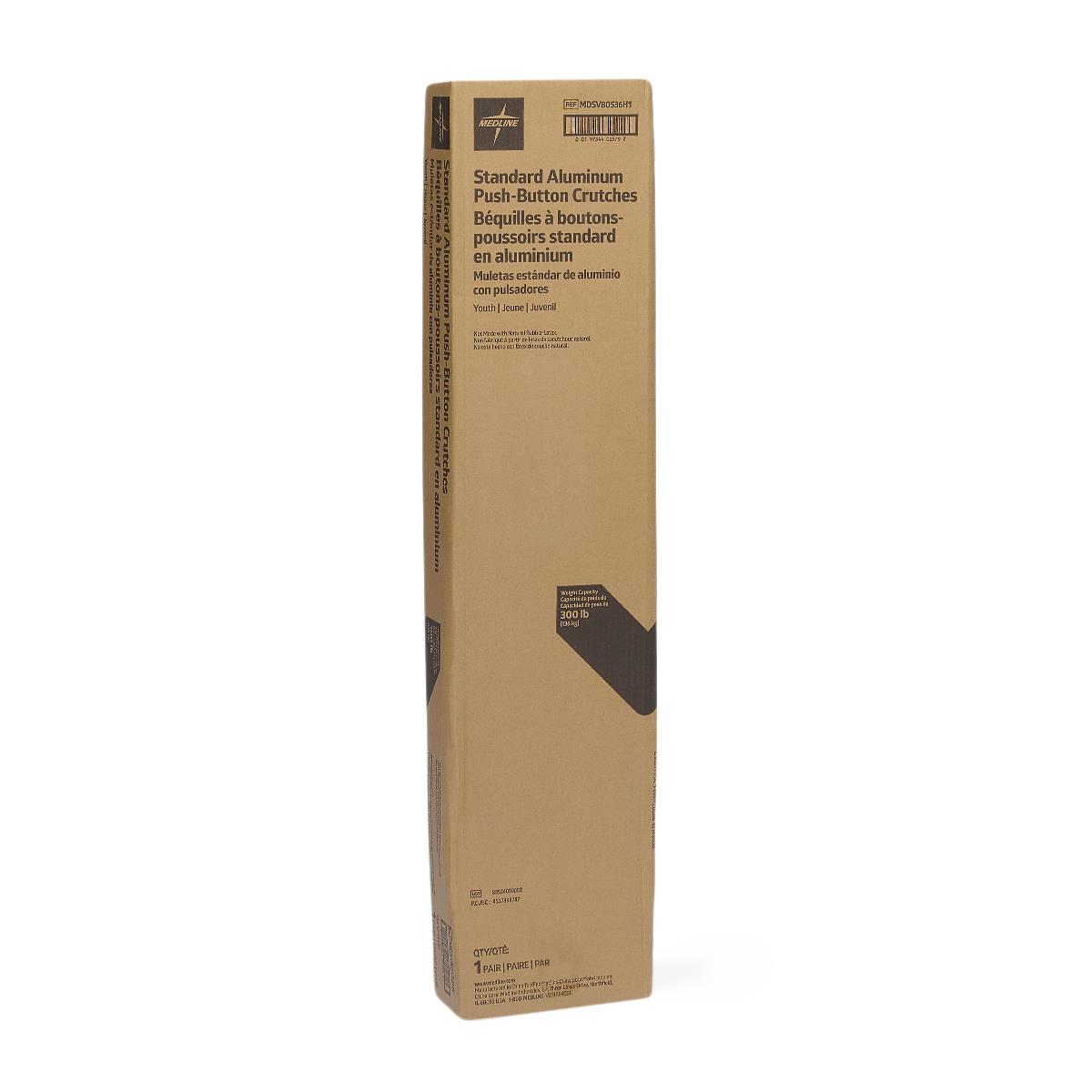 Medline Standard Aluminum Push-Button Crutches