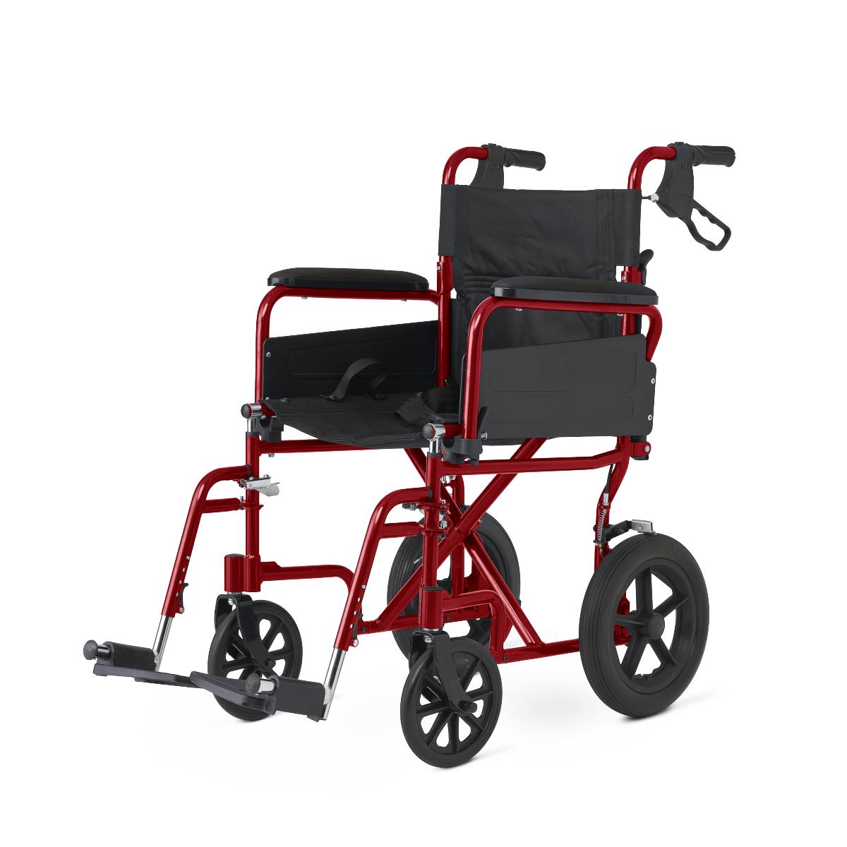 Medline Basic Aluminum Transport Chair with 12" Wheels