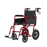 Medline Basic Aluminum Transport Chair with 12" Wheels