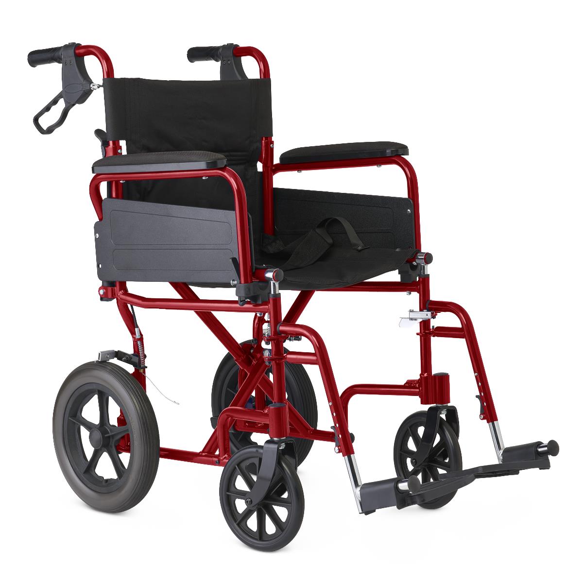 Medline Basic Aluminum Transport Chair with 12" Wheels