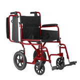 Medline Basic Aluminum Transport Chair with 12" Wheels