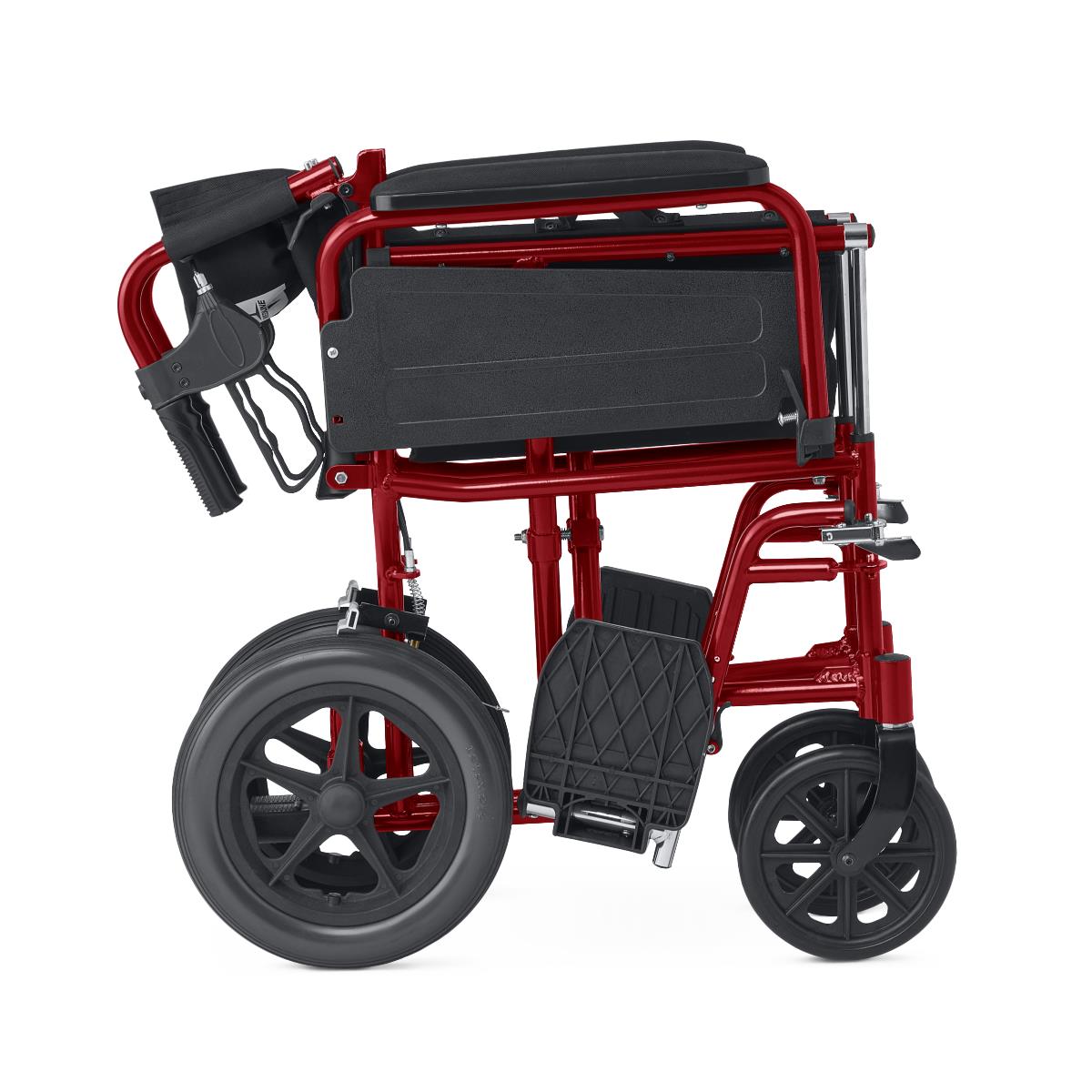 Medline Basic Aluminum Transport Chair with 12" Wheels