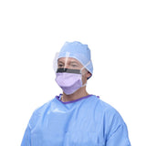 Medline Level 3 Duckbill-Style Tie Mask with Anti-Fog Foam and Shield