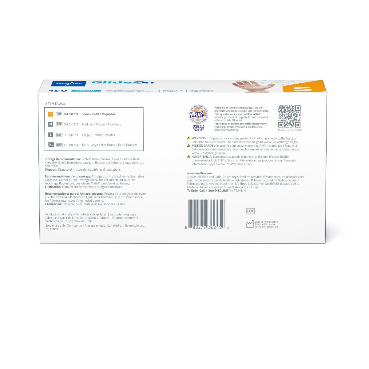 Glide-On Powder-Free Vinyl Exam Gloves