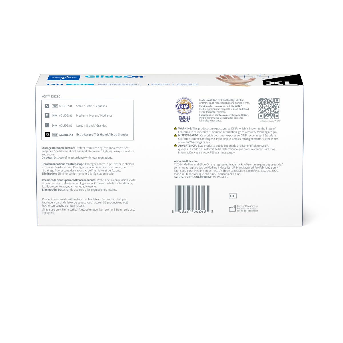 Glide-On Powder-Free Vinyl Exam Gloves