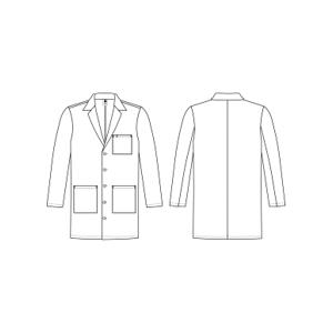 Medline Propel Men's 4-Pocket Staff-Length Lab Coats