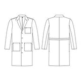 Medline Propel Men's 4-Pocket Full-Length Lab Coats