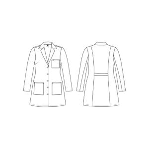 Medline Propel Women's 4-Pocket Staff-Length Lab Coats