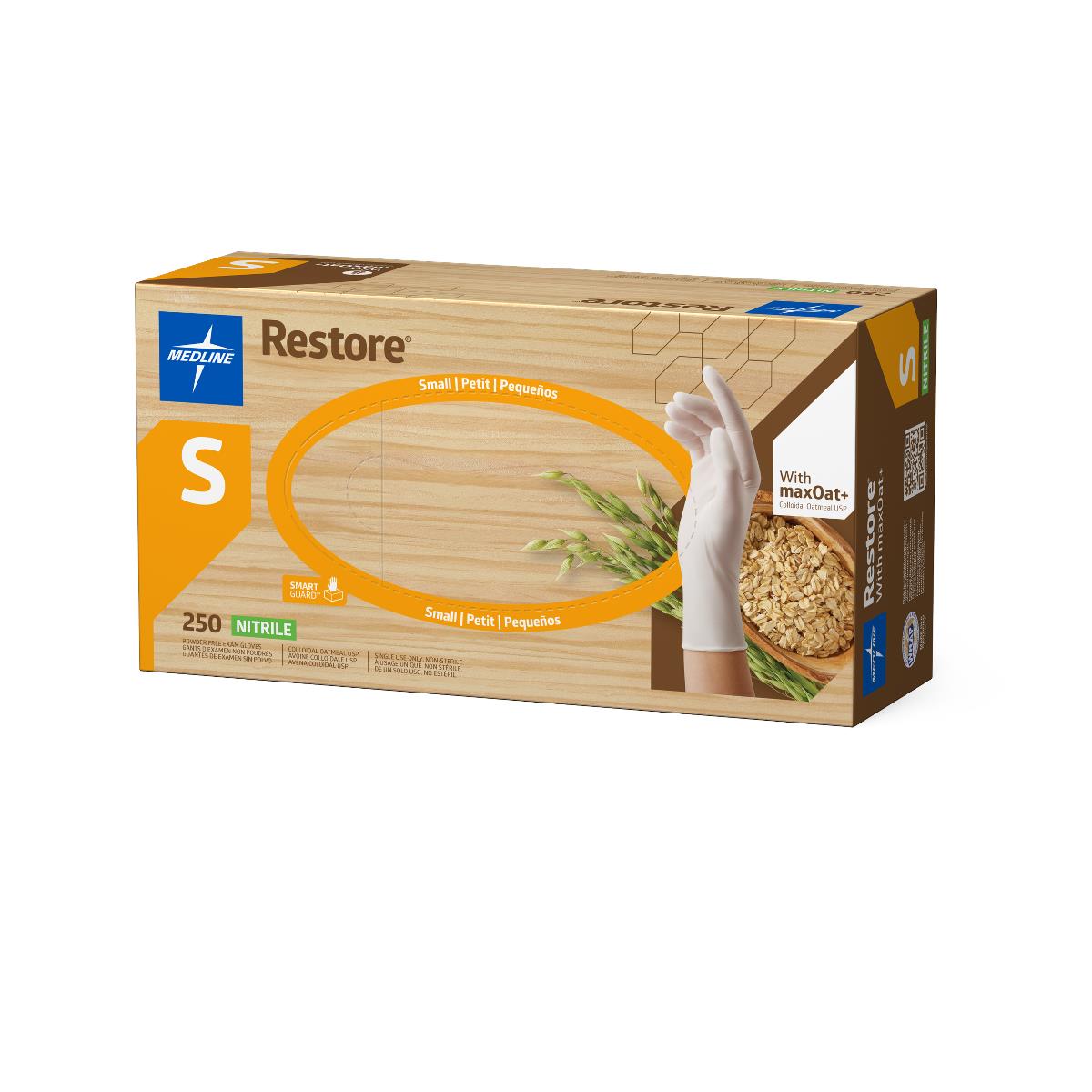 Restore Powder-Free Nitrile Exam Gloves with Oatmeal