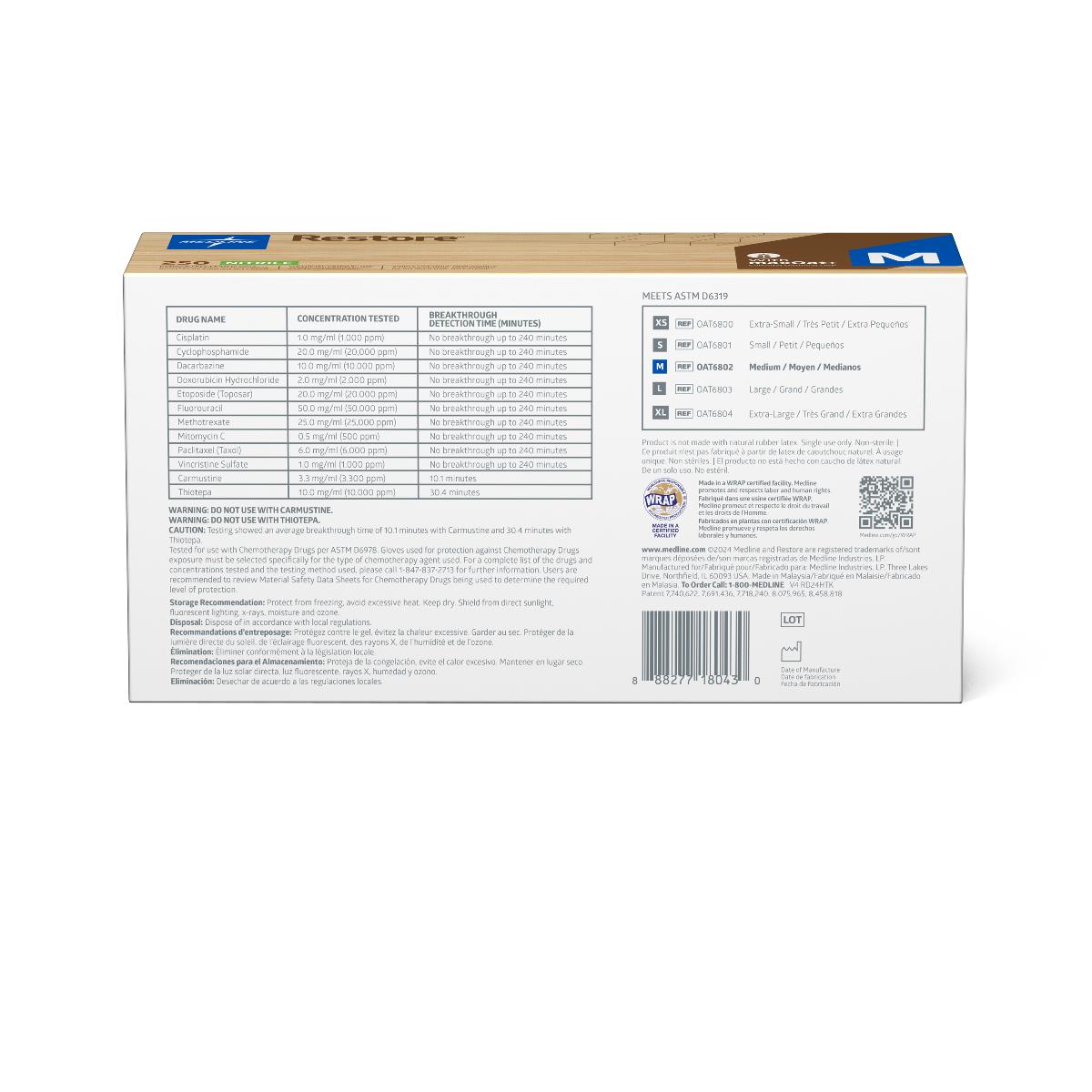 Restore Powder-Free Nitrile Exam Gloves with Oatmeal