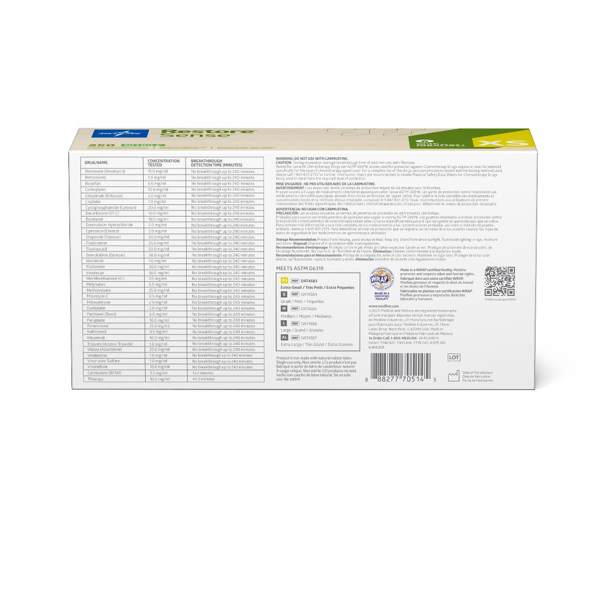 Restore Sense Powder-Free Nitrile Exam Gloves with maxOat+