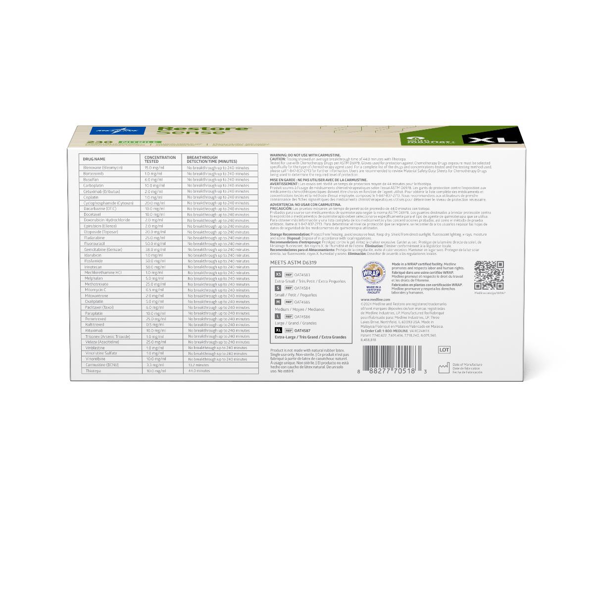 Restore Sense Powder-Free Nitrile Exam Gloves with maxOat+