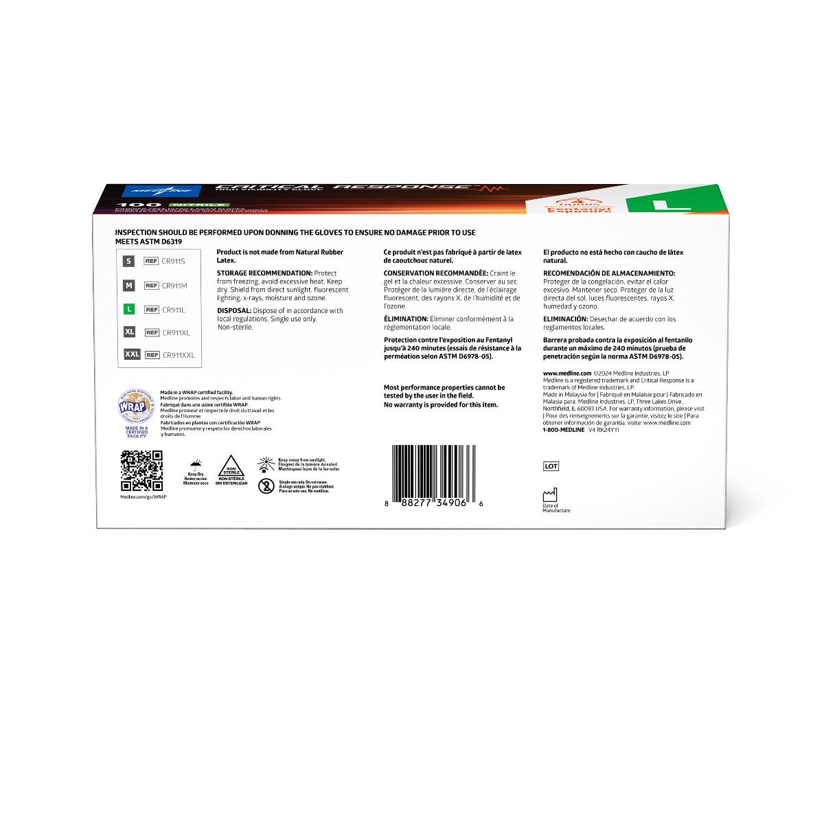 Critical Response Powder-Free Nitrile Exam Gloves