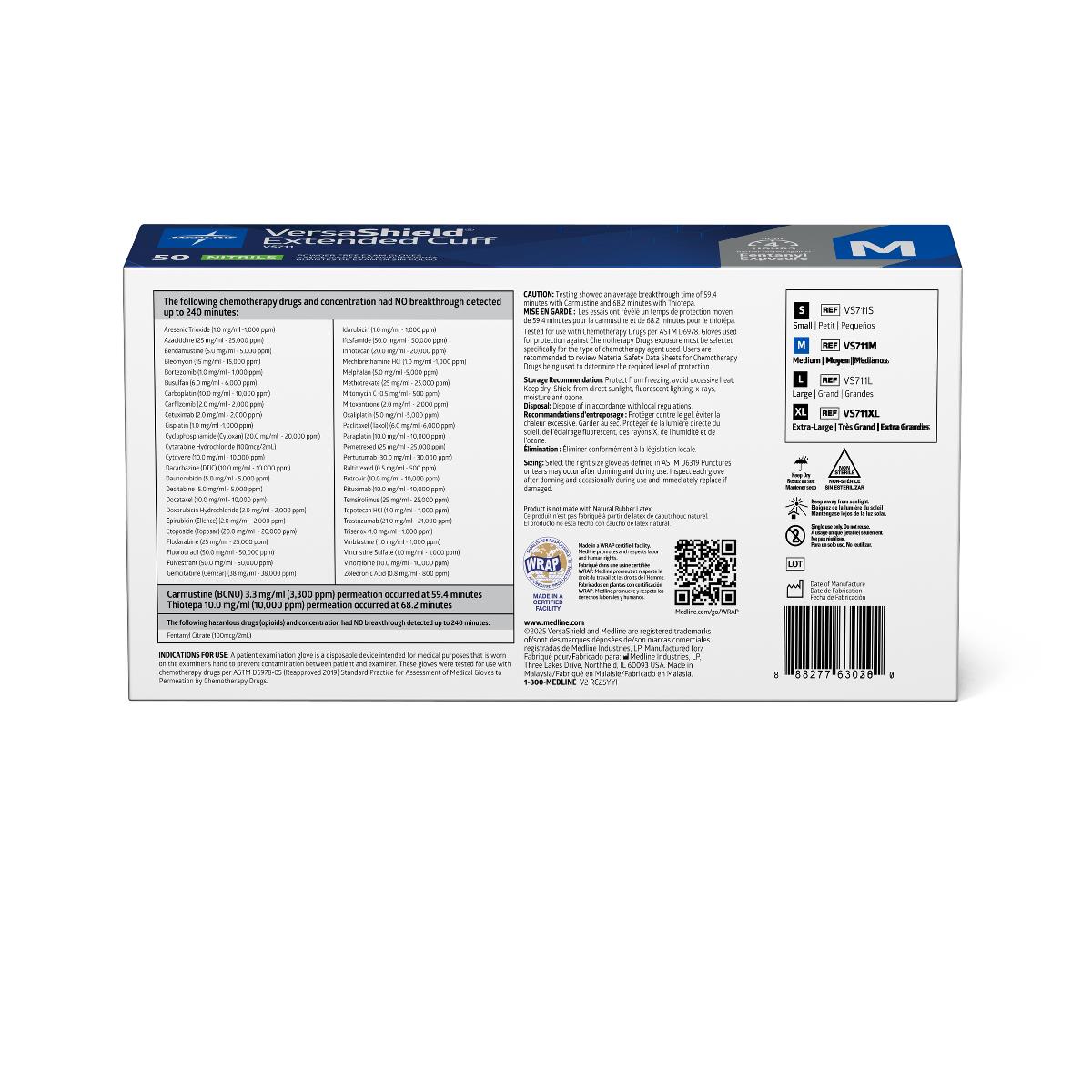VersaShield Extended Cuff Powder-Free Nitrile Exam Gloves