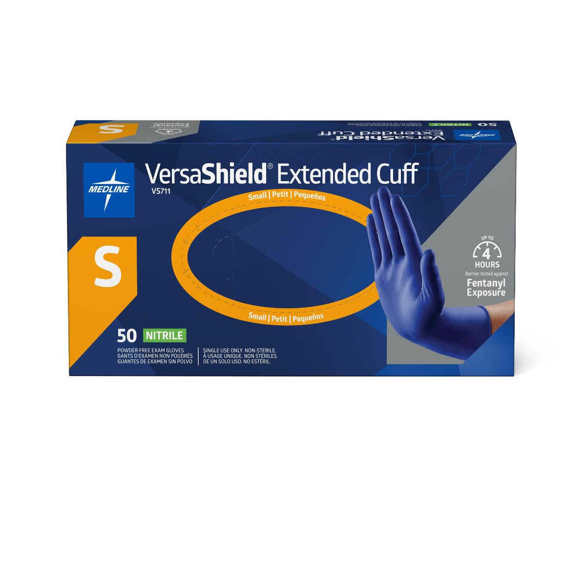 VersaShield Extended Cuff Powder-Free Nitrile Exam Gloves