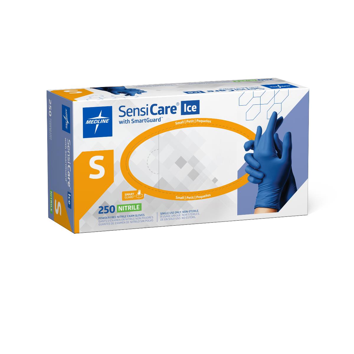 SensiCare Ice Blue Powder-Free Nitrile Exam Gloves