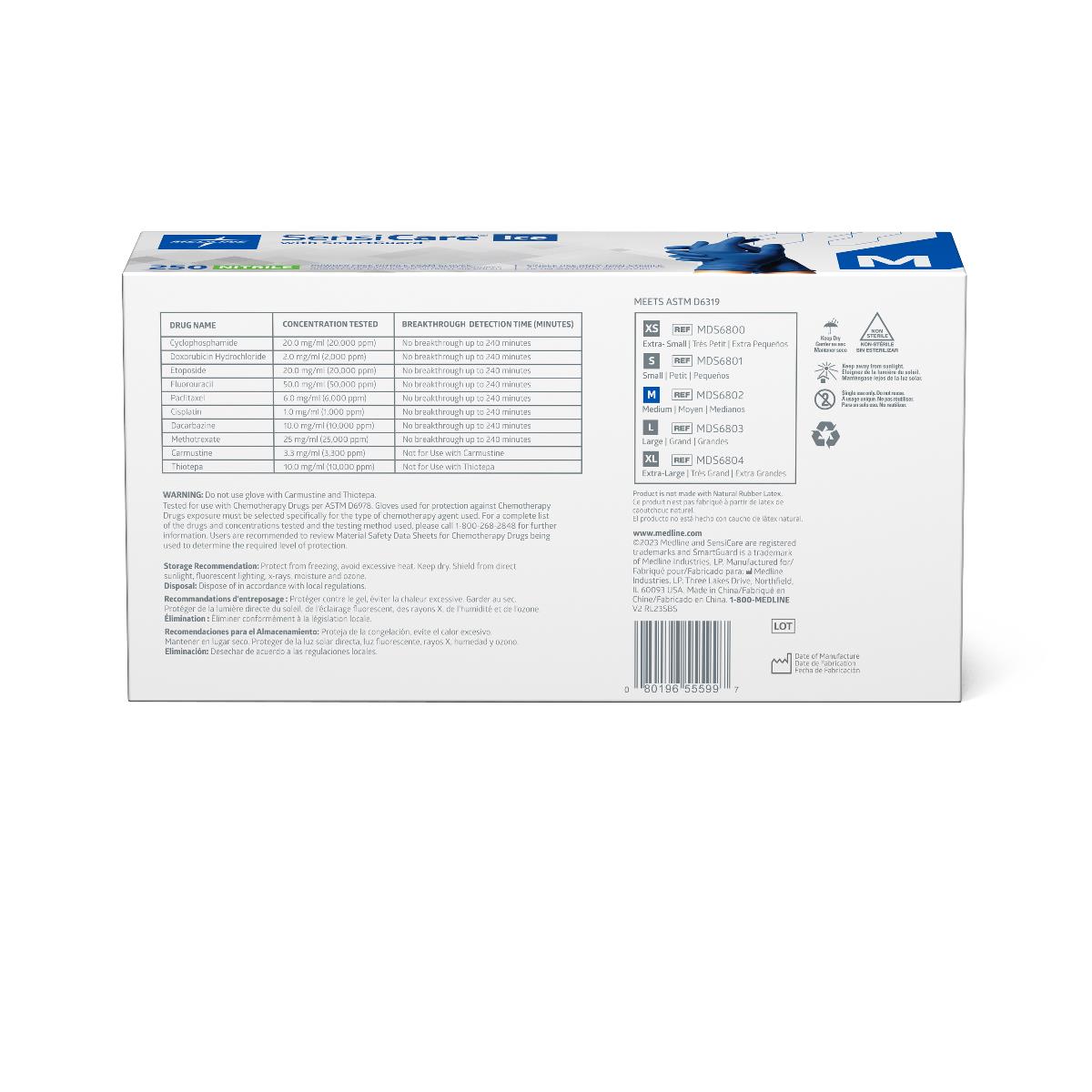 SensiCare Ice Blue Powder-Free Nitrile Exam Gloves