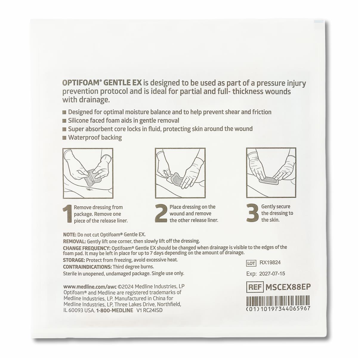 Optifoam Gentle Ex Silicone-faced Foam Wound Dressings - BeHope