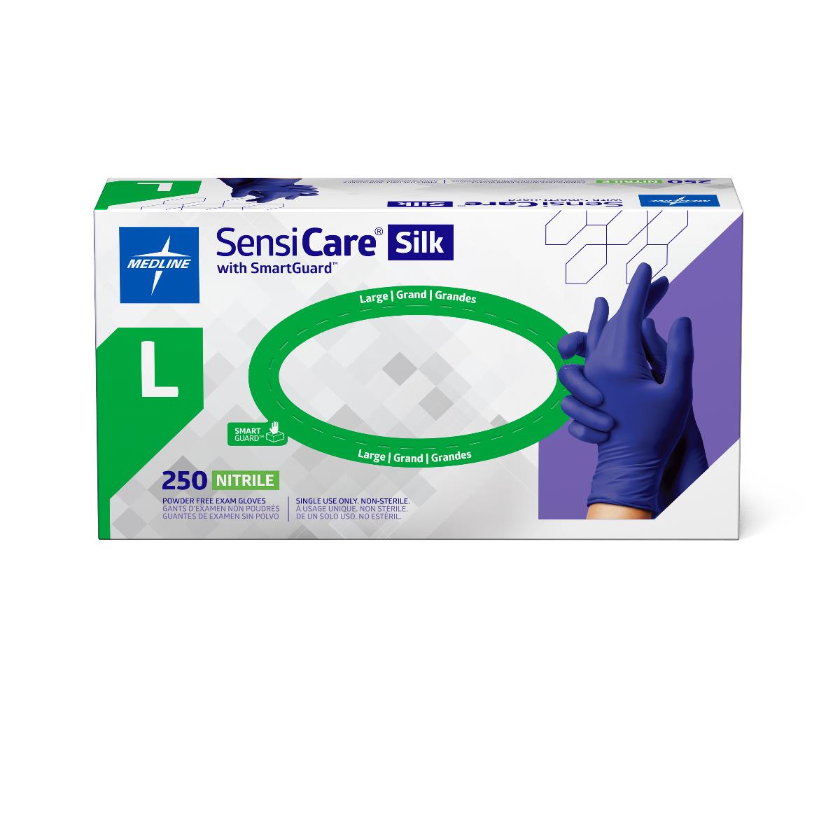 SensiCare Silk Powder-Free Nitrile Exam Gloves
