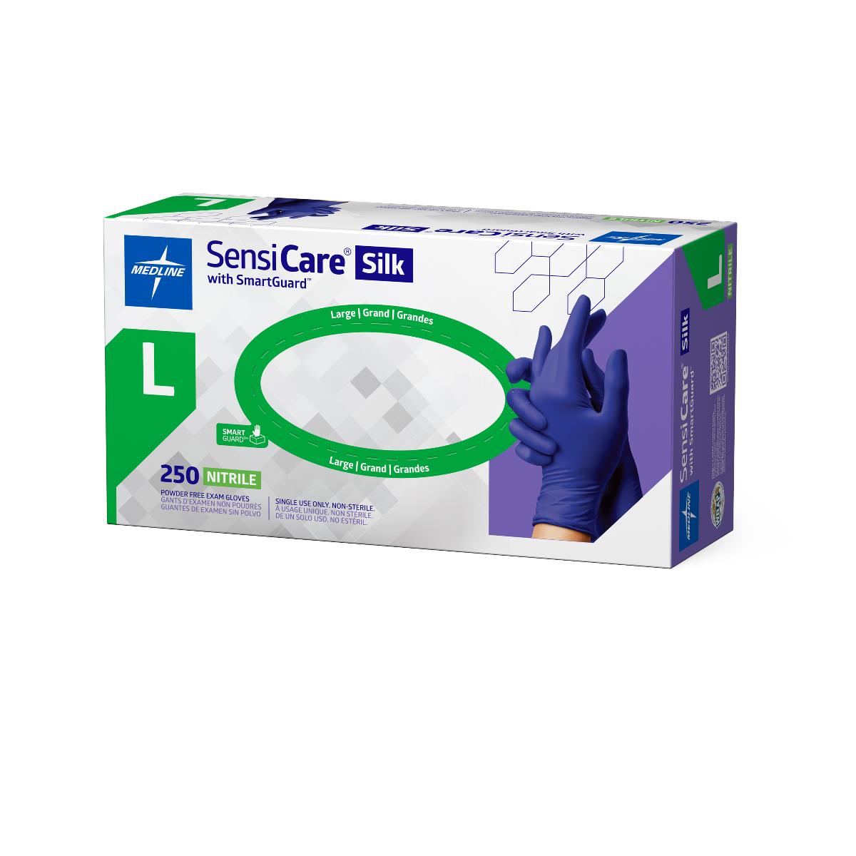 SensiCare Silk Powder-Free Nitrile Exam Gloves
