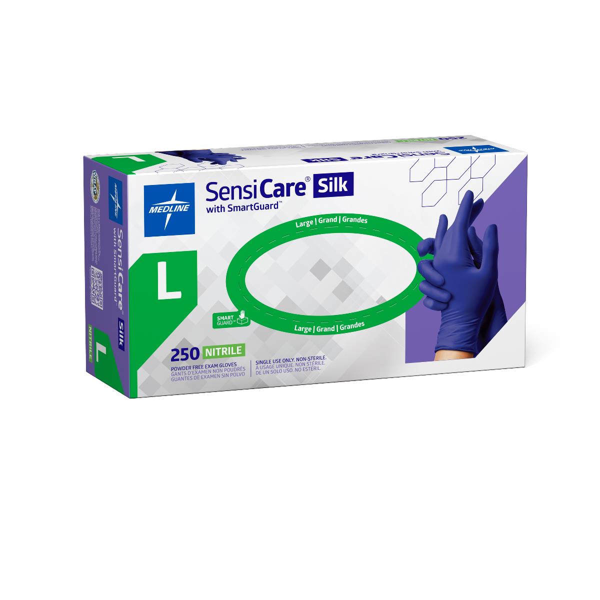 SensiCare Silk Powder-Free Nitrile Exam Gloves