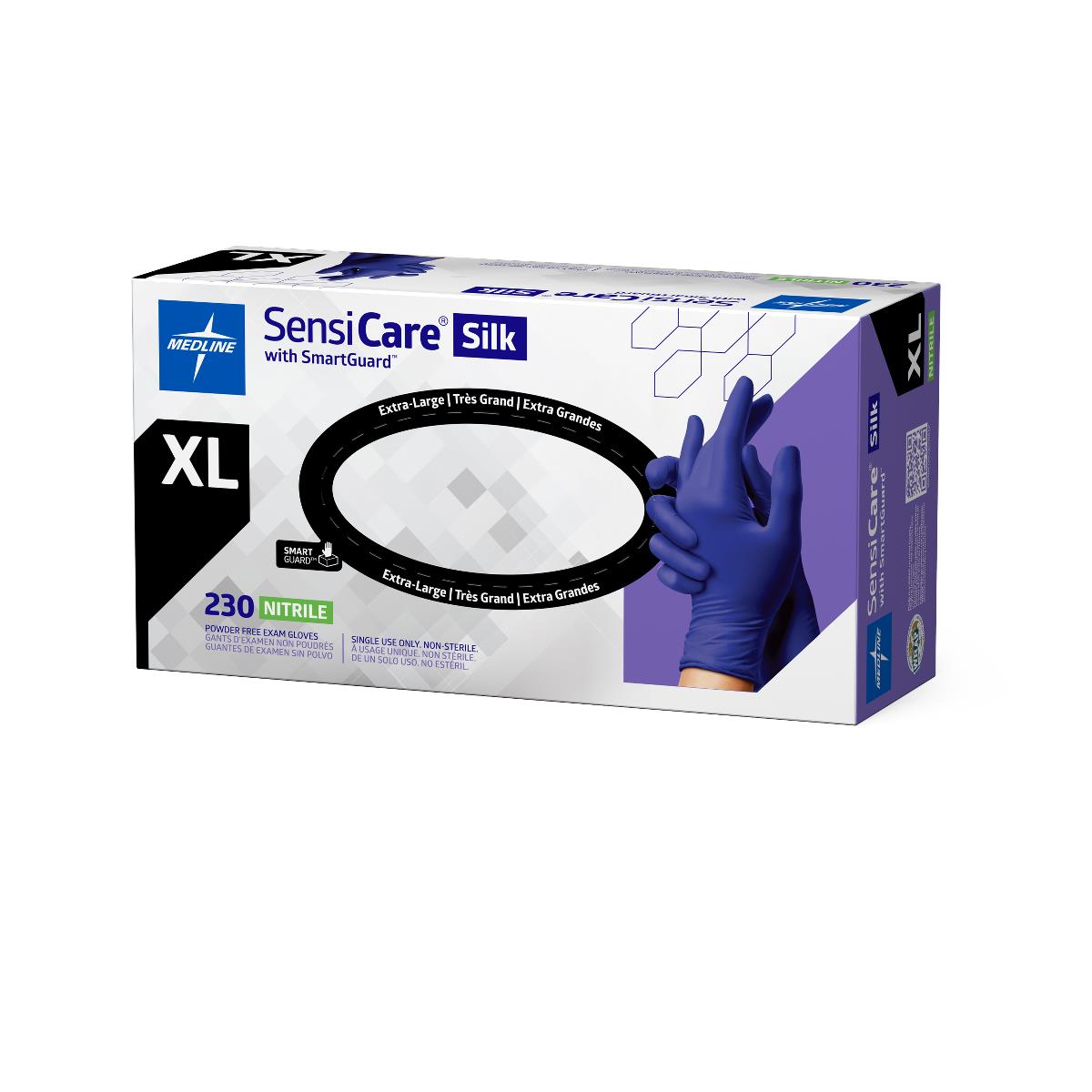 SensiCare Silk Powder-Free Nitrile Exam Gloves