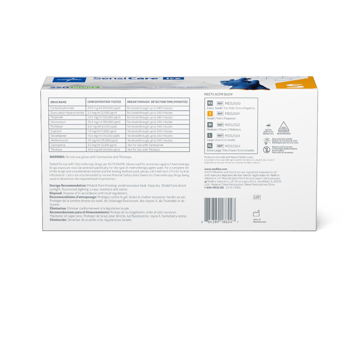 SensiCare Ice Blue Powder-Free Nitrile Exam Gloves