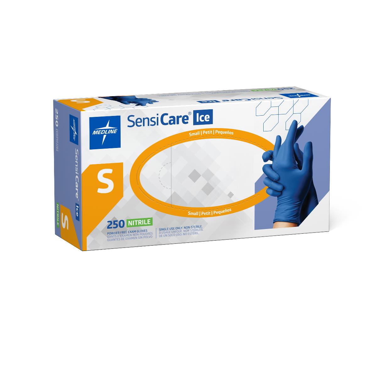 SensiCare Ice Blue Powder-Free Nitrile Exam Gloves