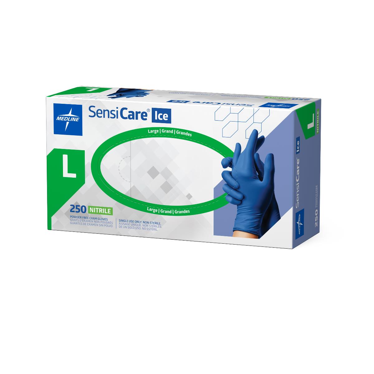 SensiCare Ice Blue Powder-Free Nitrile Exam Gloves