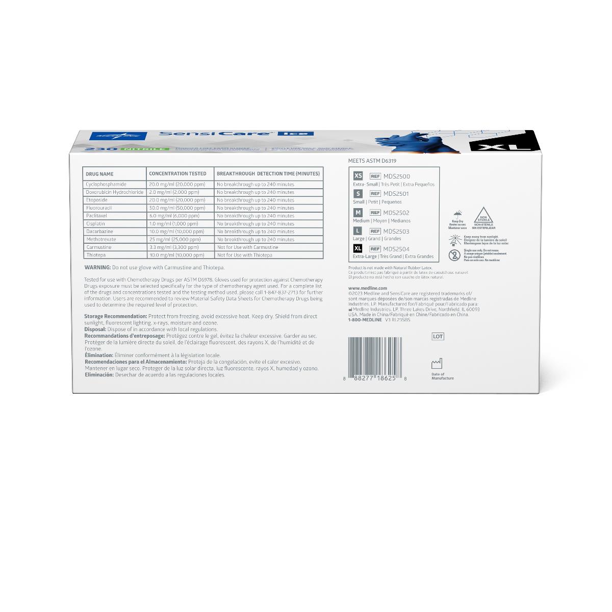 SensiCare Ice Blue Powder-Free Nitrile Exam Gloves