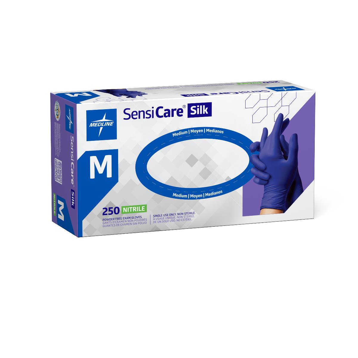 SensiCare Silk Powder-Free Nitrile Exam Gloves
