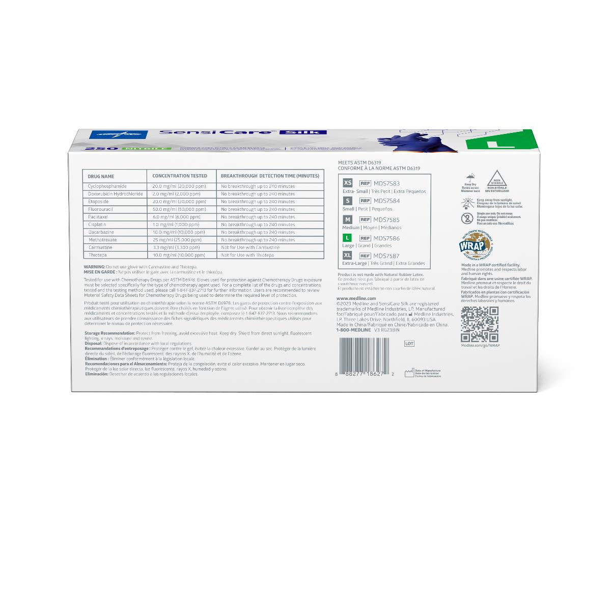 SensiCare Silk Powder-Free Nitrile Exam Gloves