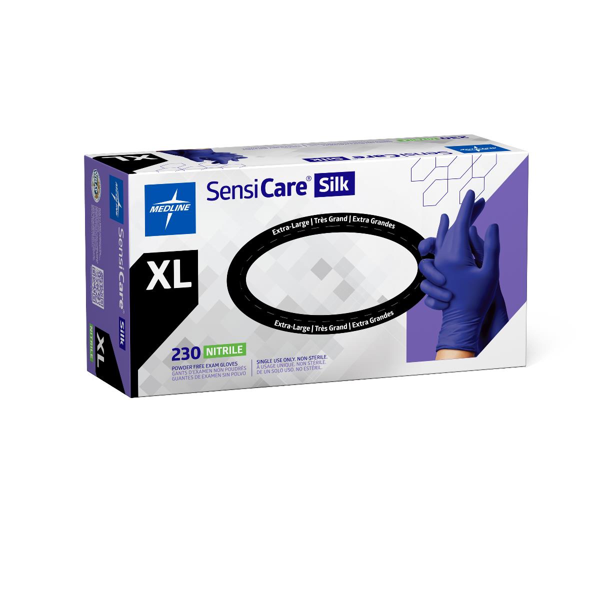 SensiCare Silk Powder-Free Nitrile Exam Gloves