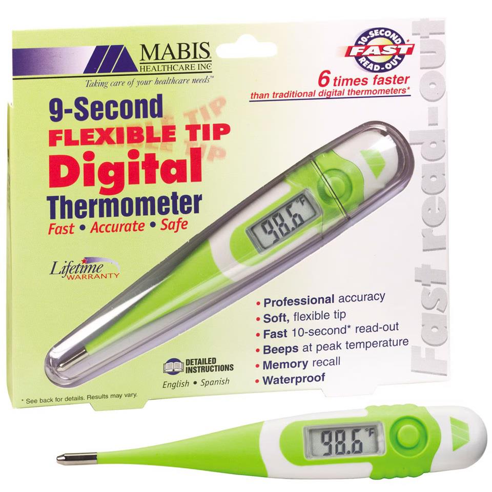 Mabis 9-second Waterproofdigital Thermometer - BeHope