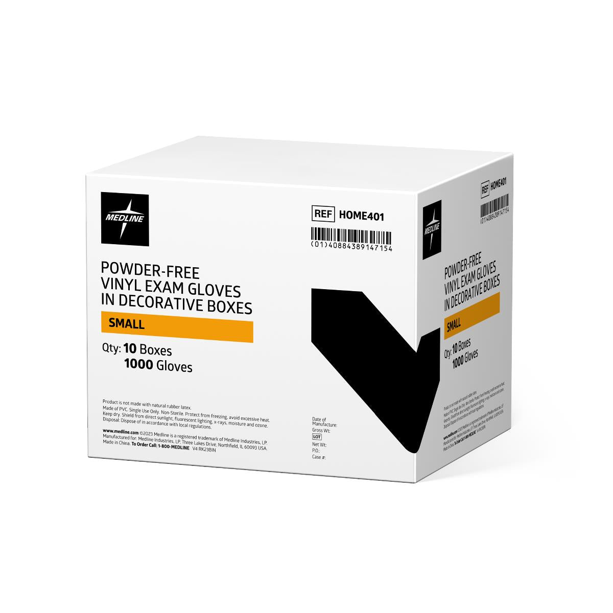 Medline Designer Boxed Vinyl Exam Gloves