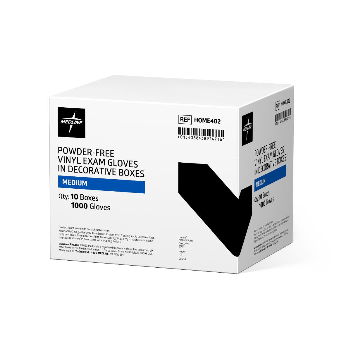Medline Designer Boxed Vinyl Exam Gloves