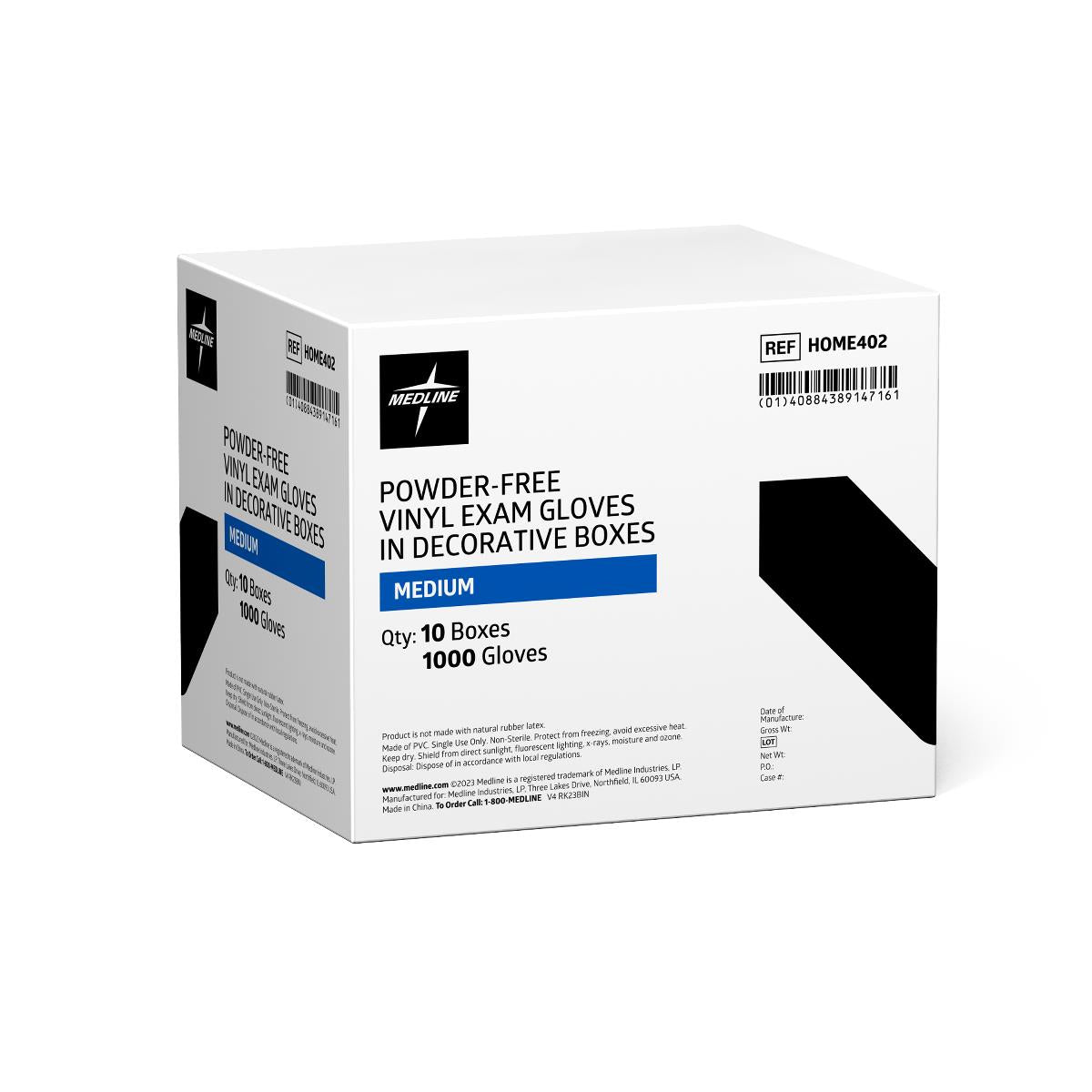 Medline Designer Boxed Vinyl Exam Gloves