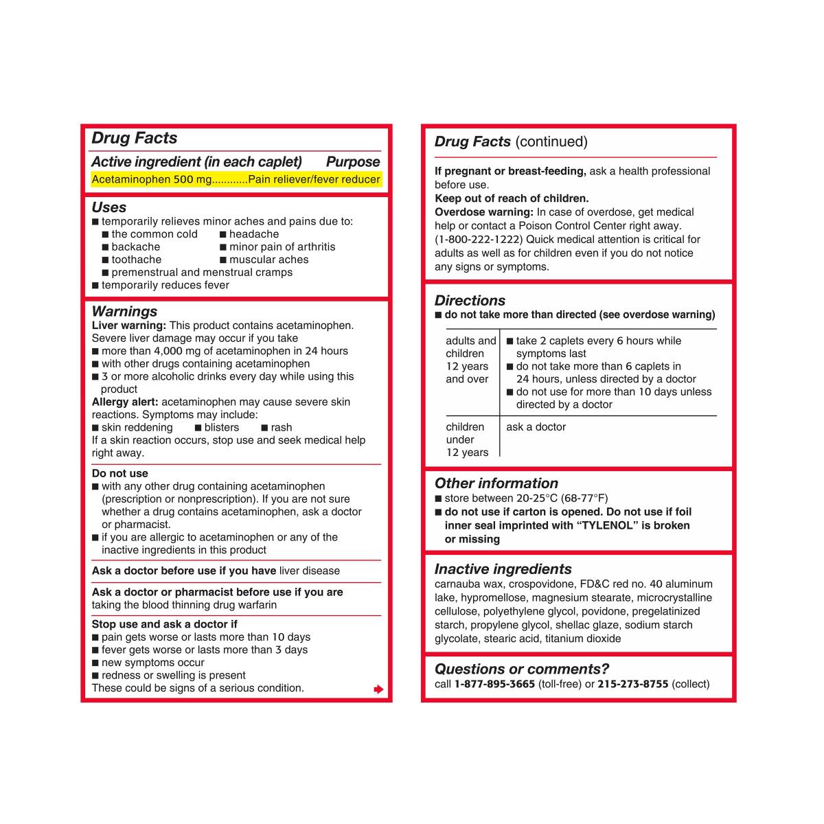 Tylenol Extra-strength Tablets And Caplets - BeHope