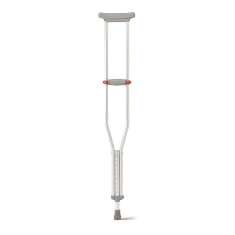 Medline Aluminum Crutches with Red Dot Hand Grip