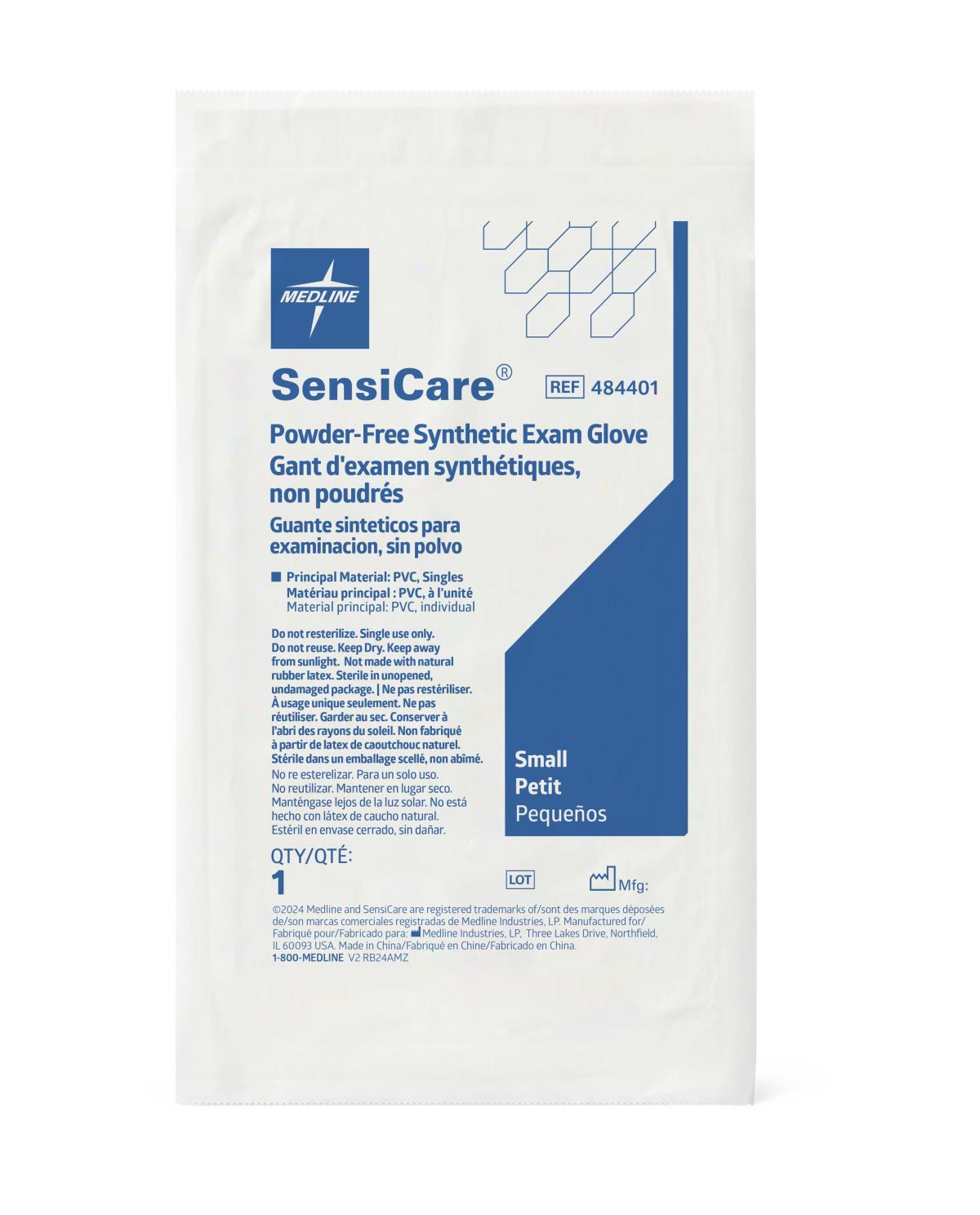 SensiCare Powder-Free Stretch Vinyl Sterile Exam Gloves