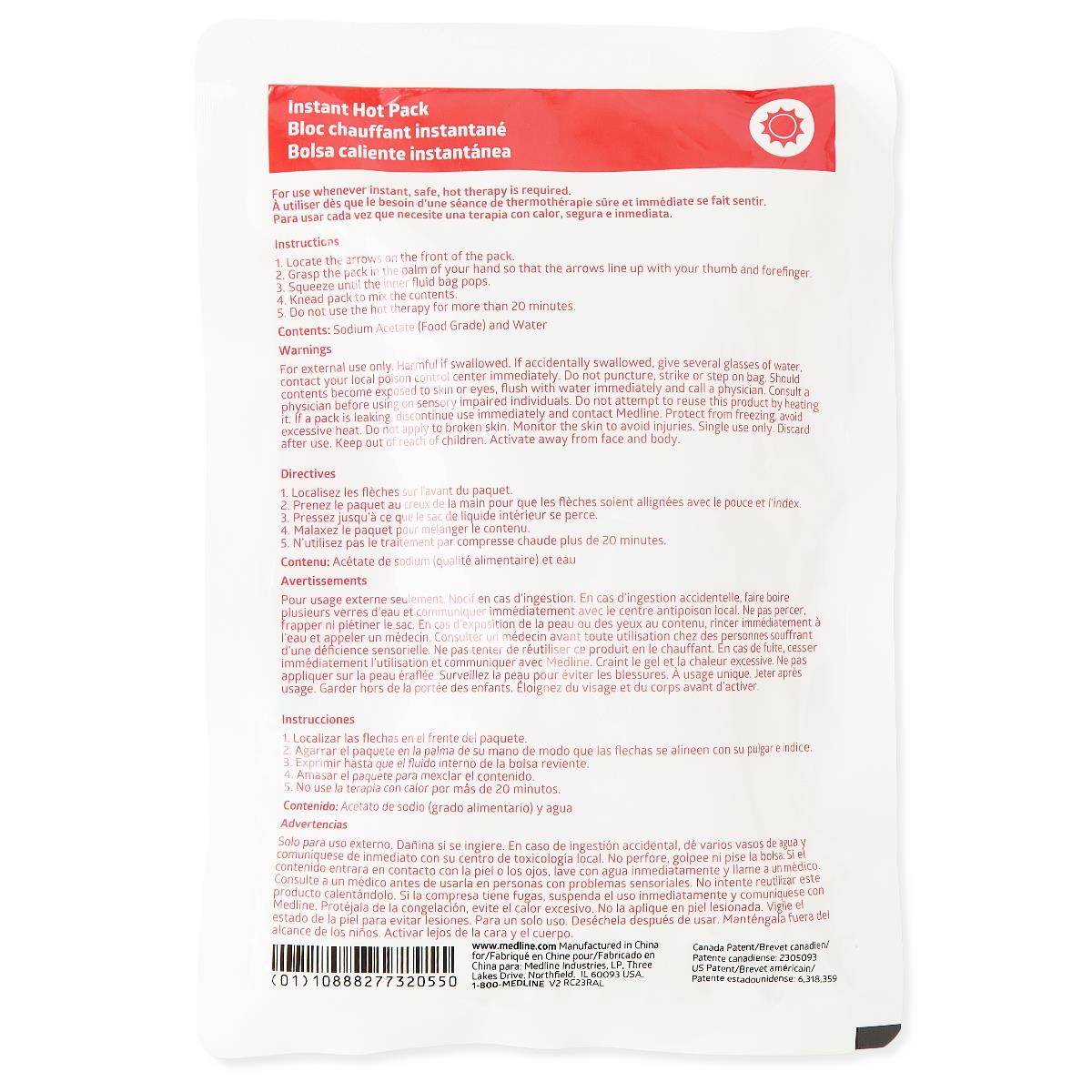 Medline Instant Hot Pack, secondary image showing product details or usage.