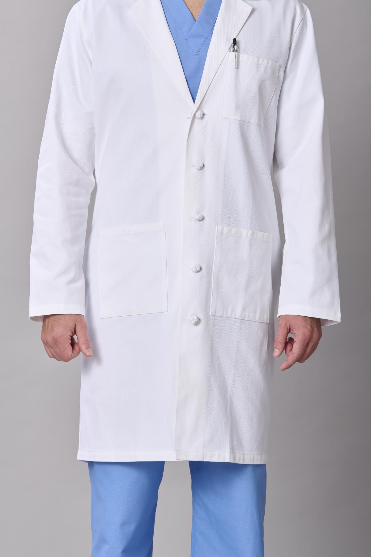 Medline Refine Men's 4-Pocket Full-Length Lab Coats