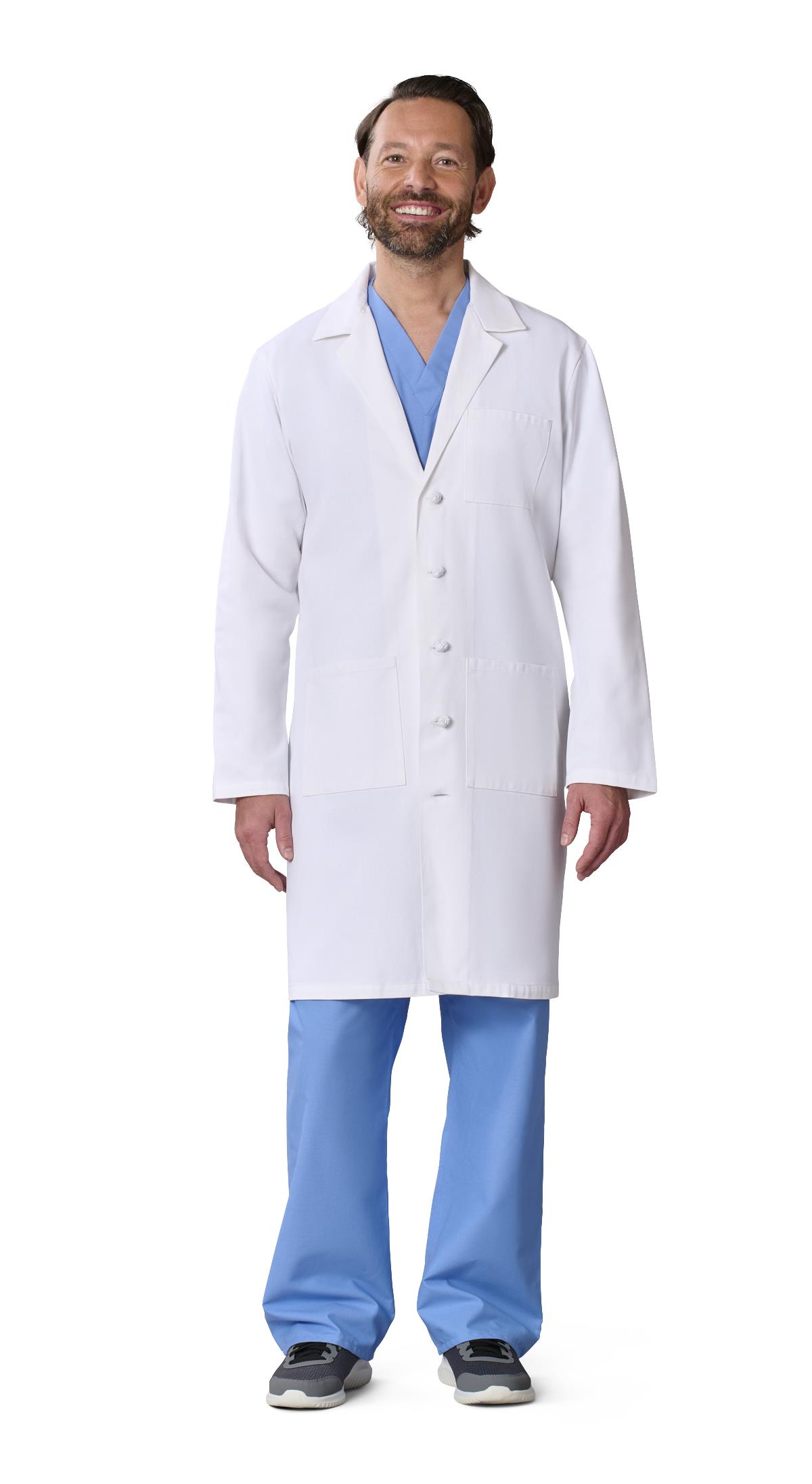 Medline Refine Men's 4-Pocket Full-Length Lab Coats
